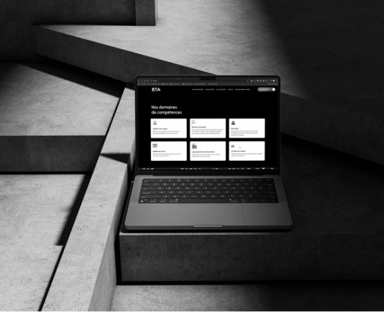 Site internet de BTA sur un ordinateur portable