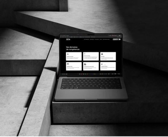 Site internet de BTA sur un ordinateur portable