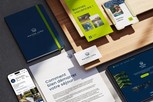 Papeterie d'une identité visuelle : carnet, cartes et brochure