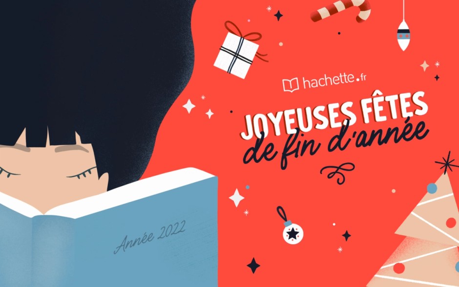 Illustration de Noël « Joyeuses fêtes de fin d’année » créée pour Hachette