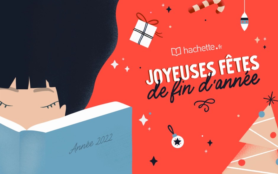 Illustration de Noël « Joyeuses fêtes de fin d’année » créée pour Hachette