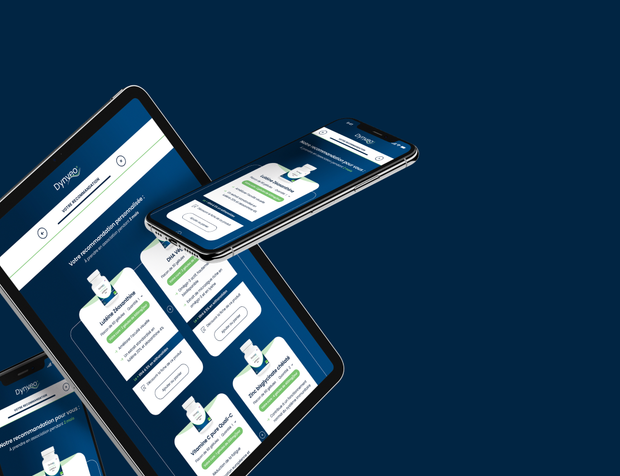 Bilan de santé digital Dynveo sur tablette et téléphone