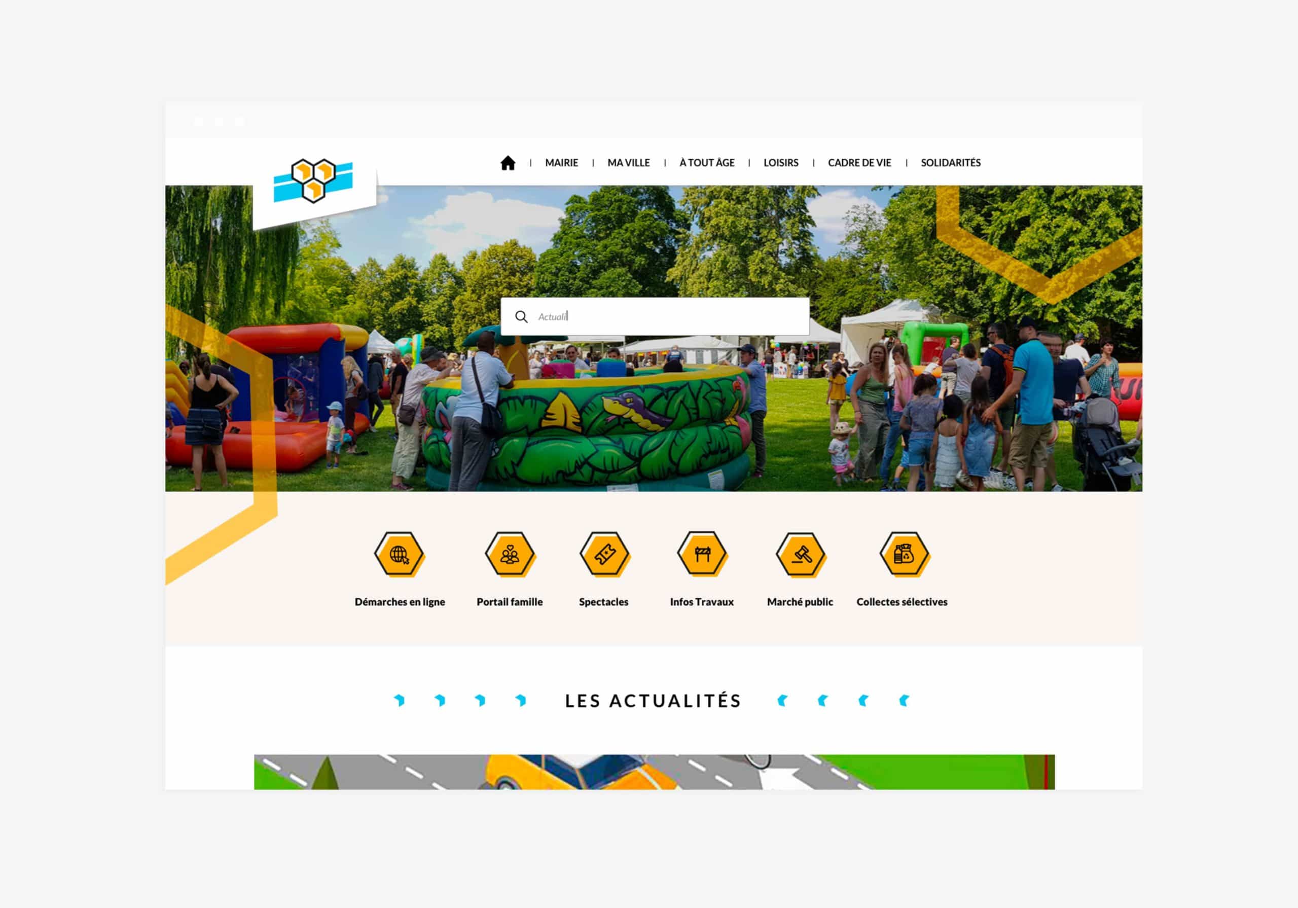 Page d'accueil du nouveau site internet de la ville de Bures-sur-Yvette