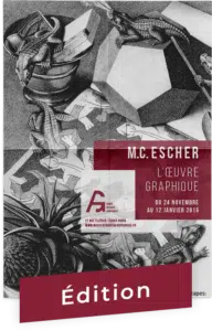 Affiche de M.C Escher pour présenter la prestation "Edition" proposée au studio