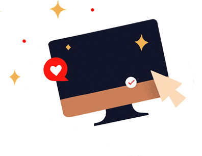 Illustration écran ordinateur avec validation de design